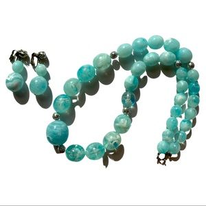 Beaded Necklace and Earrings set